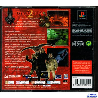 DRACULA 2 THE LAST SANCTUARY PS1