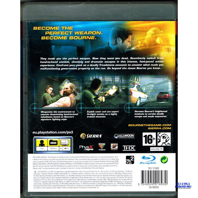 ROBERT LUDLUM'S THE BOURNE CONSPIRACY PS3