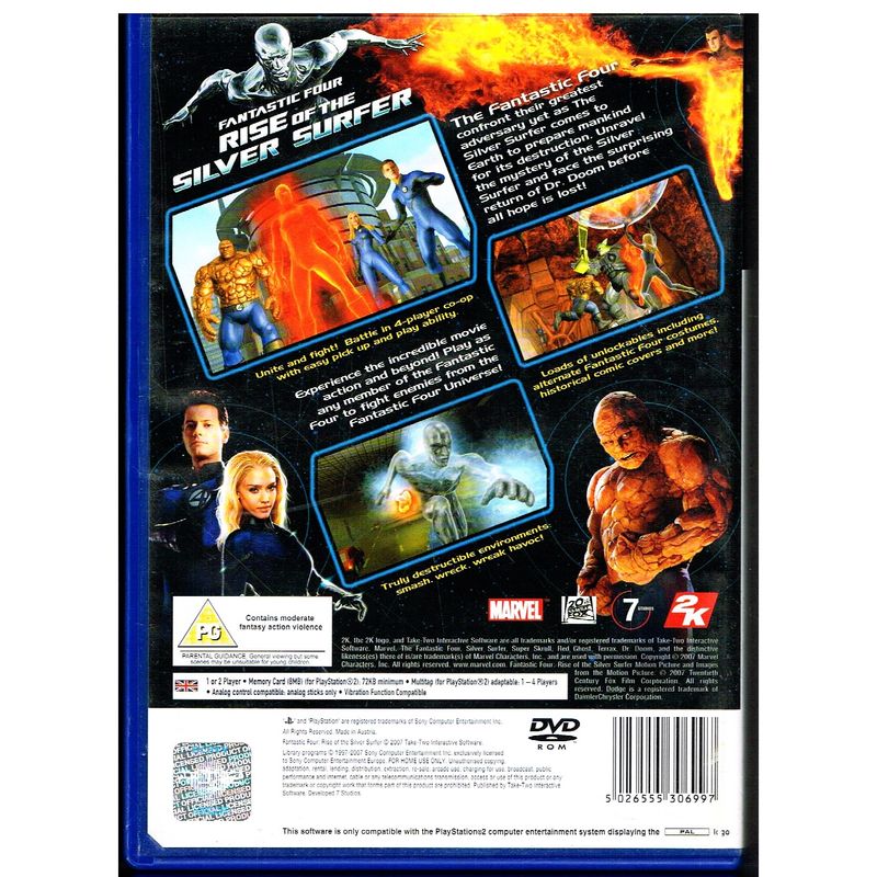 FANTASTIC FOUR RISE OF THE SILVERSURFER PS2