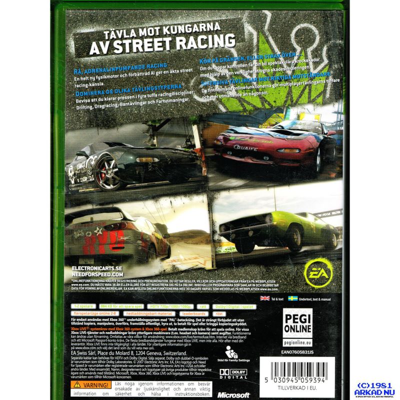 NEED FOR SPEED PROSTREET XBOX 360