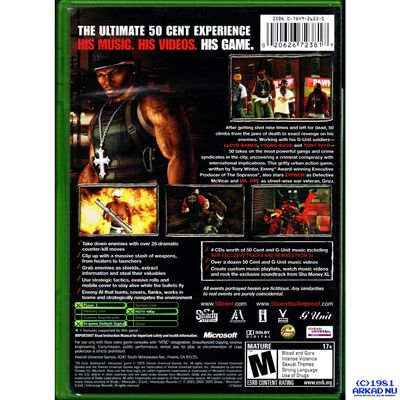 50 CENT BULLETPROOF XBOX NTSC USA