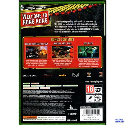 SLEEPING DOGS NORDIC EDITION  XBOX 360