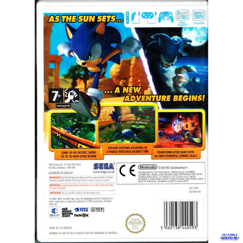 SONIC UNLEASHED WII