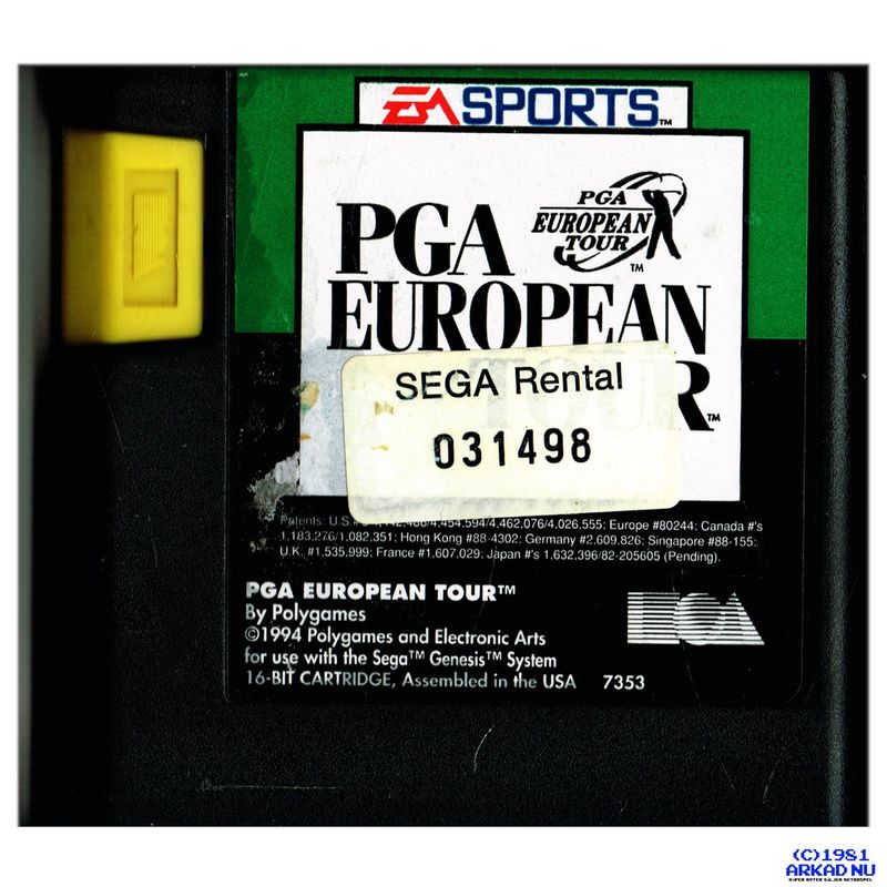 PGA EUROPEAN TOUR MEGADRIVE RENTAL