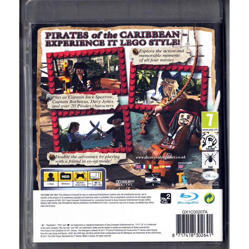 LEGO PIRATES OF THE CARIBBEAN THE VIDEO GAME PS3