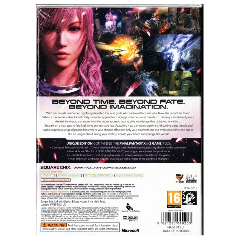 FINAL FANTASY XIII-2 LIMITED COLLECTORS EDITION XBOX 360