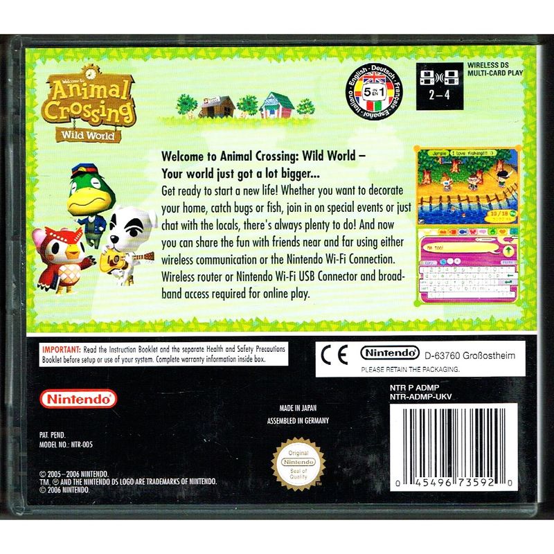 ANIMAL CROSSING WILD WORLD DS