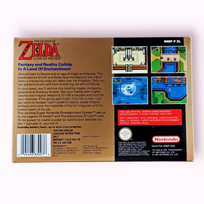 ZELDA A LINK TO THE PAST SNES SVENSK FEMTE UTGÅVA UTAN FOLDER