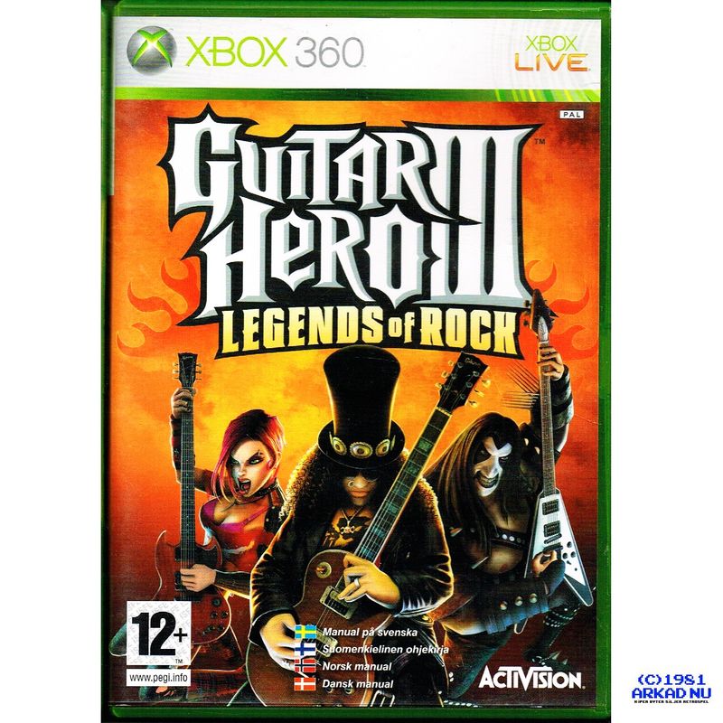 GUITAR HERO III LEGENDS OF ROCK XBOX 360