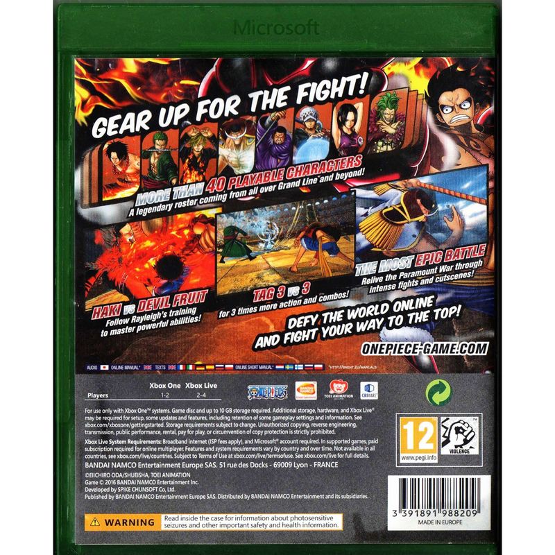 ONE PIECE BURNING BLOOD XBOX ONE