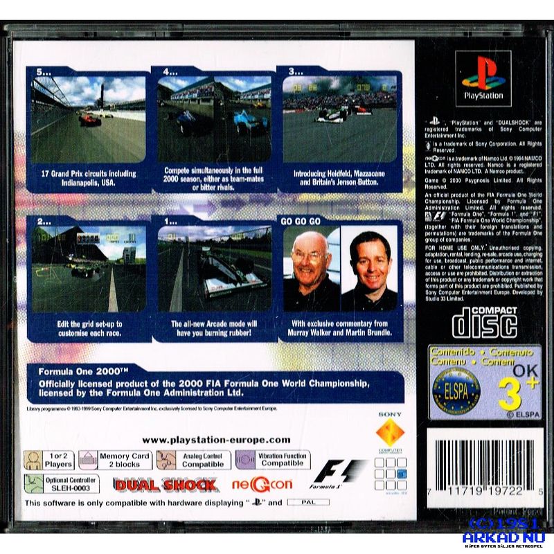 FORMULA ONE 2000 PS1