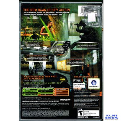 SPLINTER CELL PANDORA TOMORROW XBOX NTSC USA