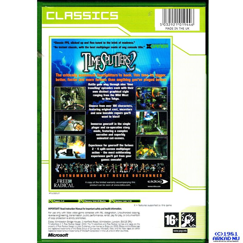 TIME SPLITTERS 2 XBOX