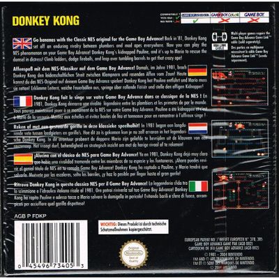 DONKEY KONG NES CLASSICS GAMEBOY ADVANCE