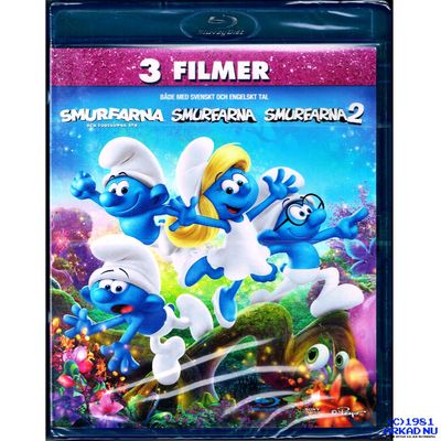 SMURFARNA 3 FILMER BLU-RAY