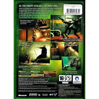 TOM CLANCYS SPLINTER CELL CHAOS THEORY XBOX