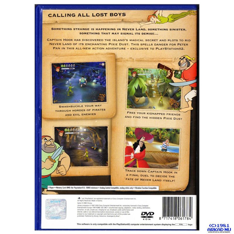 DISNEY'S PETER PAN THE LEGEND OF NEVER LAND PS2