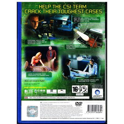 CSI CRIME SCENE INVESTIGATION 3 DIMENSIONS OF MURDER PS2