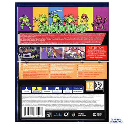 TEENAGE MUTANT NINJA TURTLES SHREDDERS REVENGE PS4