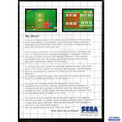 MY HERO SEGA CARD MASTERSYSTEM