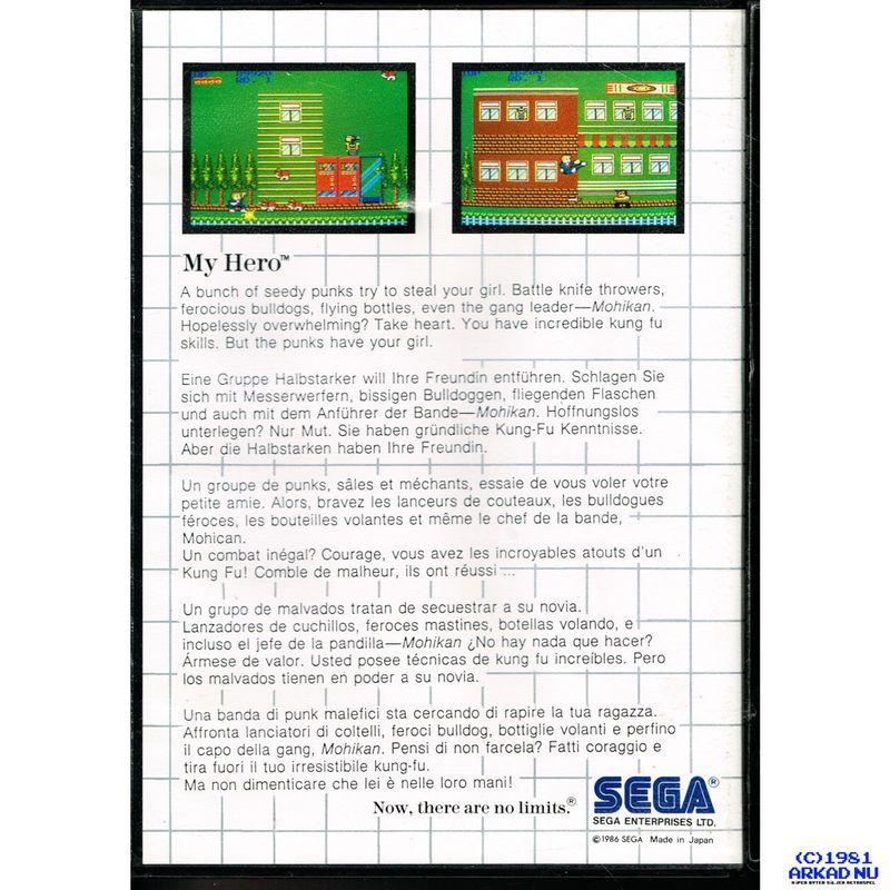 MY HERO SEGA CARD MASTERSYSTEM