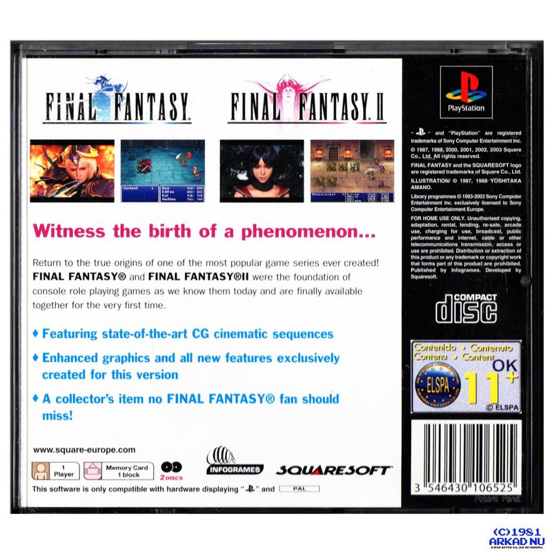 FINAL FANTASY ORIGINS PS1