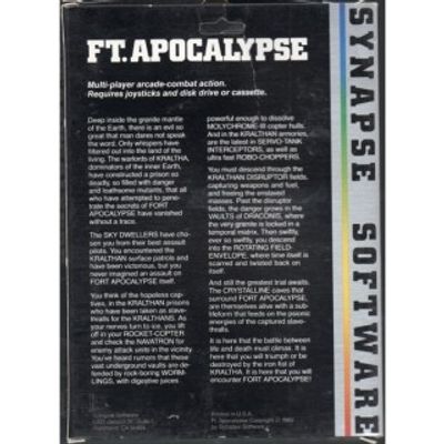 FORT APOCALYPSE ATARI 400/800 KASSETT