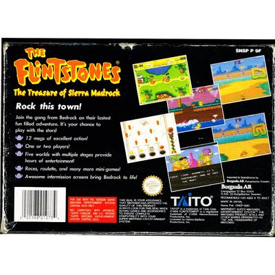 THE FLINTSTONES THE TREASURE OF SIERRA MADROCK SNES SCN