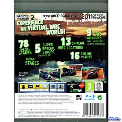 WRC 2 FIA WORLD RALLY CHAMPIONSHIP PS3