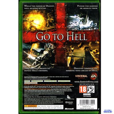 DANTES INFERNO XBOX 360