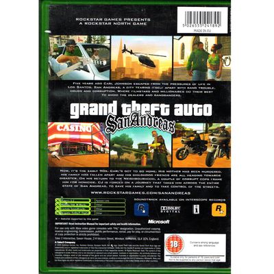 GRAND THEFT AUTO SAN ANDREAS XBOX