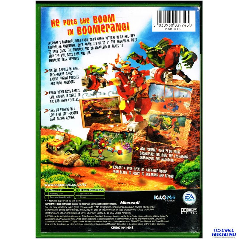 TY THE TASMANIAN TIGER 2 BUSH RESCUE XBOX