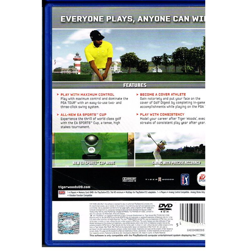 TIGER WOODS PGA TOUR 09 PS2