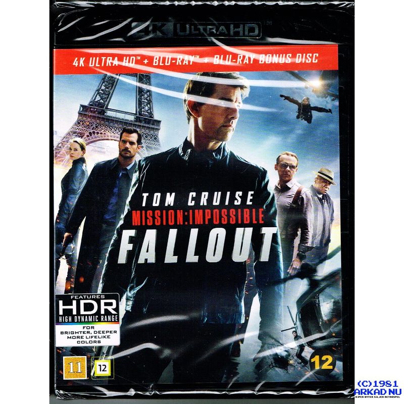 MISSION IMPOSSIBLE FALLOUT 4K ULTRA HD + BLU-RAY