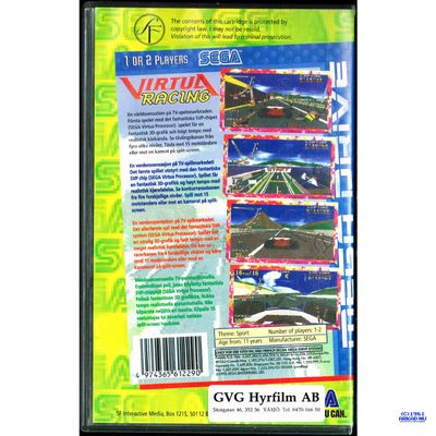 VIRTUA RACING MEGADRIVE SF HYRUTGÅVA