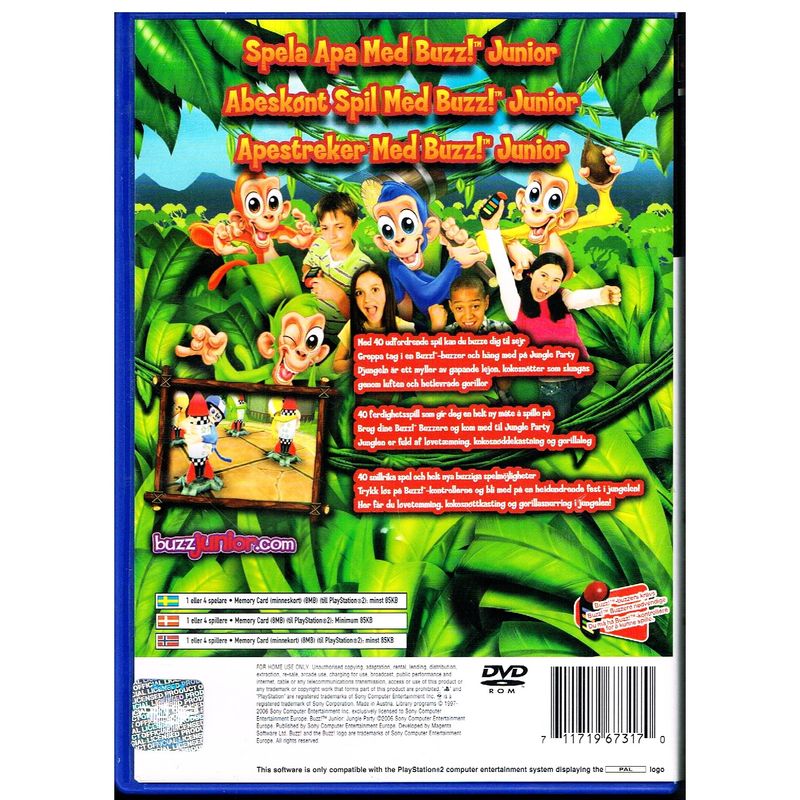 BUZZ JUNIOR JUNGLE PARTY PS2