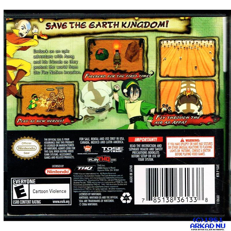 AVATAR THE THE LAST AIRBENDER THE BURNING EARTH DS