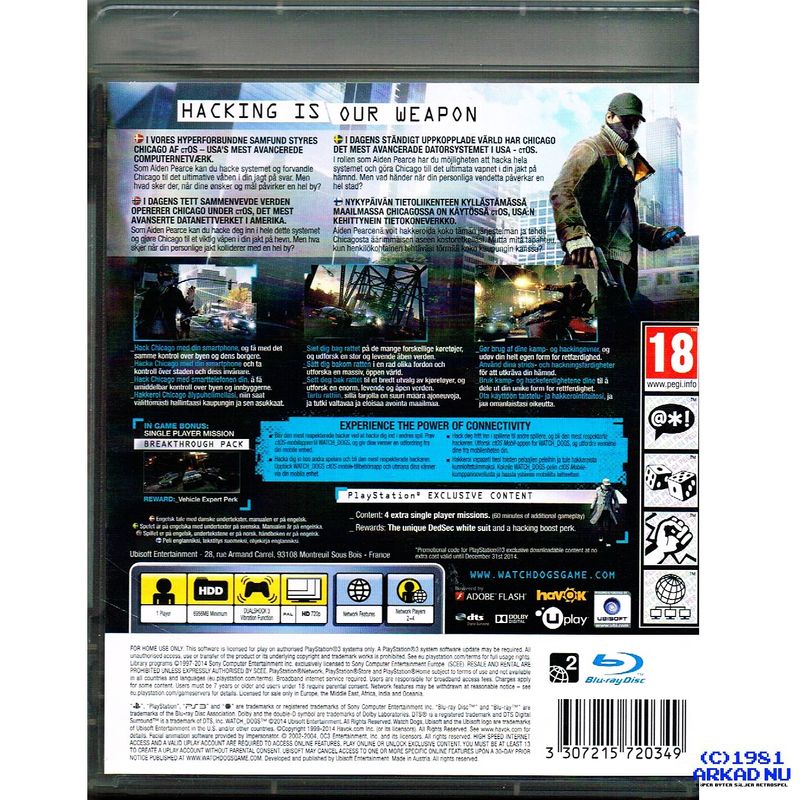 WATCHDOGS SPECIAL EDITION PS3