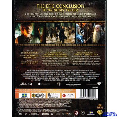 THE HOBBIT THE BATTLE OF THE FIVE ARMIES EXTENDED EDITION BLU-RAY