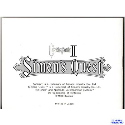 CASTLEVANIA II SIMONS QUEST NES SCN