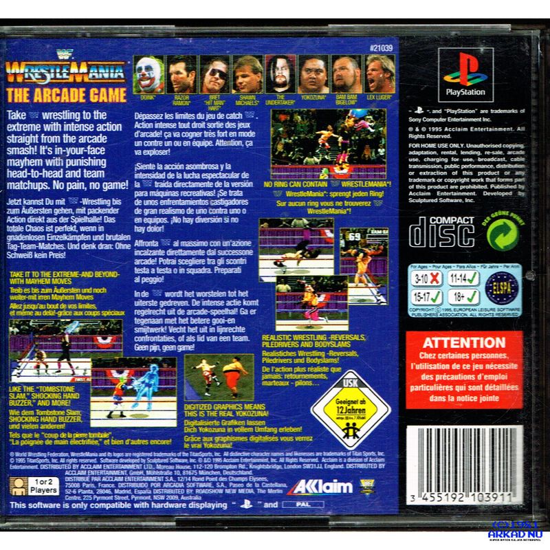 WWF WRESTLEMANIA THE ARCADE GAME PS1