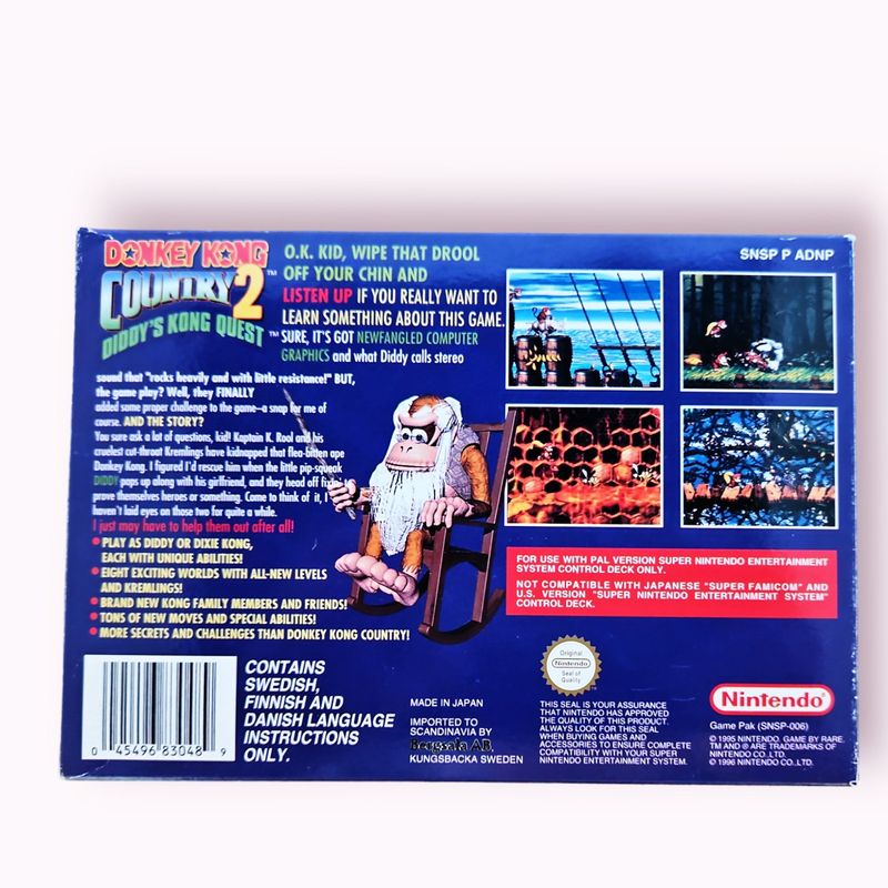 DONKEY KONG COUNTRY 2 DIDDYS KONG QUEST SNES SCN