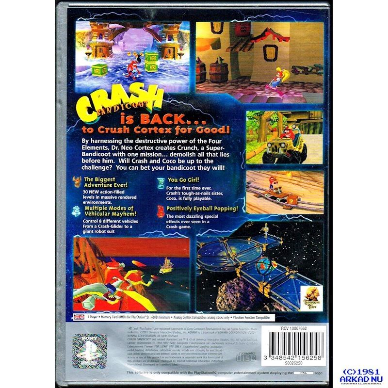 CRASH BANDICOOT THE WRATH OF CORTEX PS2