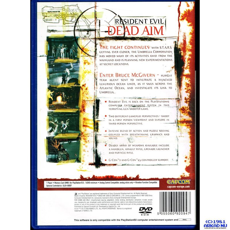 RESIDENT EVIL DEAD AIM PS2