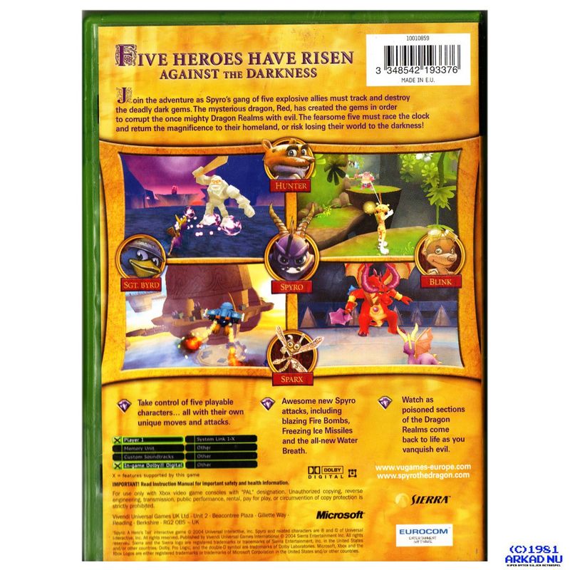 SPYRO HERO'S TAIL XBOX