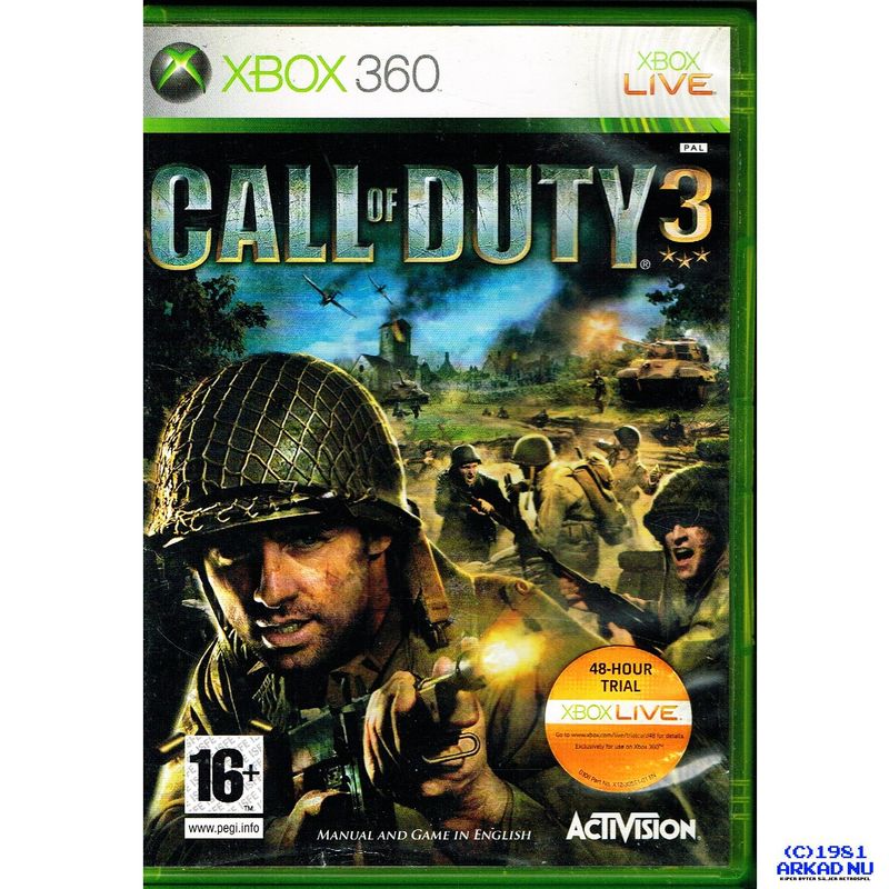 CALL OF DUTY 3 XBOX 360