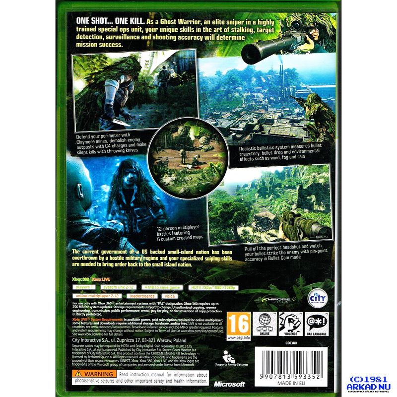 SNIPER GHOST WARRIOR XBOX 360