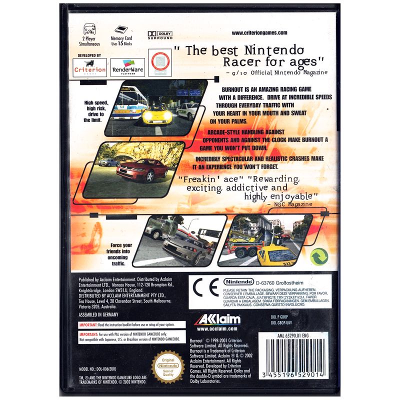 BURNOUT GAMECUBE