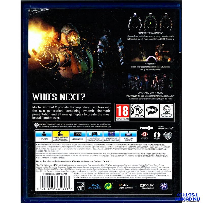 MORTAL KOMBAT X PS4