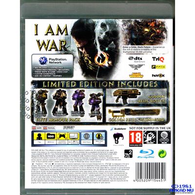 WARHAMMER 40000 SPACE MARINE LIMITED EDITION PS3